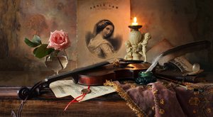 Vintage Violin Romance by Andrey Morozov