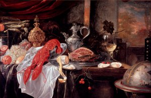 Still Life with Lobster, Ham, Silverware
