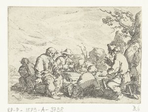 Drinking Farmers at a Table