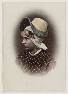 Portrait of a Woman in the Traditional Costume of North Holland by Andries Jager