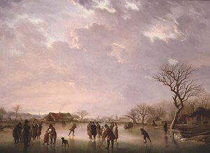 Winter Scene with Skaters