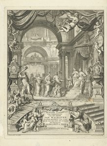 Title Page for: Wedding Songs for the Union of Mr. Jan Walraven, Councilor (...) of His Electoral Highness of Brunswick and Lunenburg. With Mrs. Margareta Trip. Amsterdam, 108 by Andries van Buysen (Sr.)