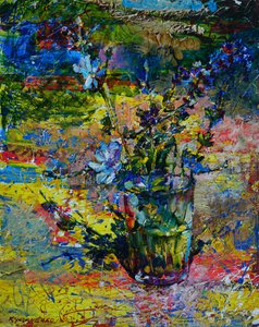 Vibrant Abstract Still Life by Andrii Kutsachenko