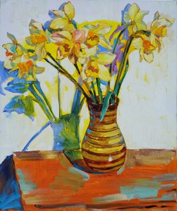 Vibrant Daffodils Still Life