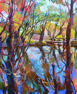 Vibrant Forest Reflections by Andrii Kutsachenko