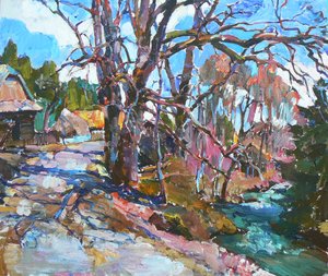 Vibrant Rural River Scene