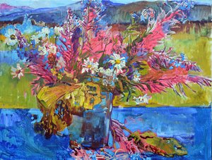 Vibrant Wildflower Bouquet by Andrii Kutsachenko