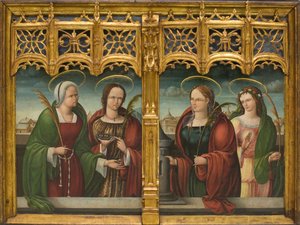 Saints Apollonia, Lucy and Barbara and another Holy Martyr