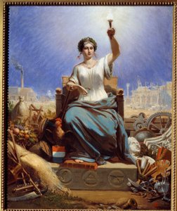 France Illuminating the World. Allegory by Ange Louis Janet