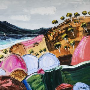 Colorful Coastal Landscape