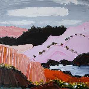 Pink Coastal Mountains