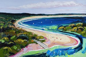 Vibrant Coastal Bay by Angela Hawkey