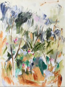 Vibrant Garden Abstract by Angela Hawkey