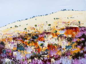 Vibrant Hillside Blooms by Angela Hawkey