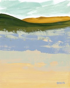 Abstract Golden Hills Horizon by Angela Seear