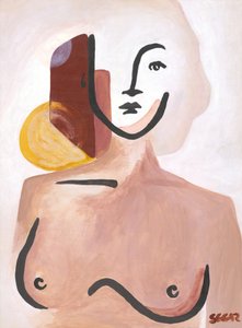 Serene Abstract Woman by Angela Seear