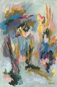 Vibrant Floral Abstract by Angela Seear