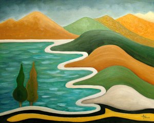 Abstract River Landscape