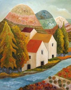 Autumn Village River