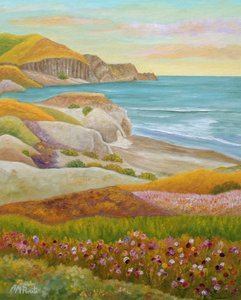 Coastal Wildflower Landscape