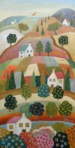 Colorful Hillside Village