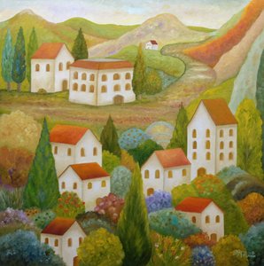 Colorful Tuscan Village