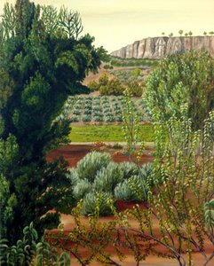 Cultivated Valley Cliff View by Angeles M. Pomata