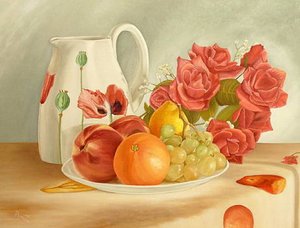 Fresh Fruit and Roses
