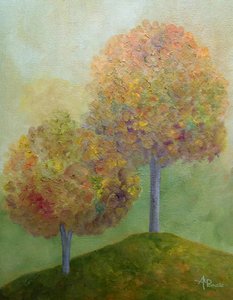 Peaceful Autumn Trees by Angeles M. Pomata