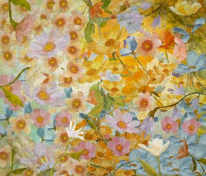 Vibrant Floral Garden by Angeles M. Pomata