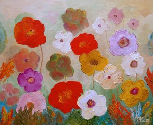 Vibrant Painted Flowers