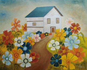 Whimsical Flower House by Angeles M. Pomata