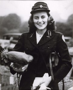 Kick Kennedy Wearing an American Red Cross Uniform in London