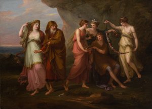 Telemachus and the Nymphs of Calypso by Angelica Kauffman
