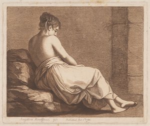 A Woman Seated on Stones by Angelica Kauffmann