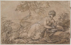 A Female Poet, Possibly Sappho by Angelica Kauffmann