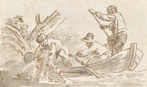 Fishermen Hauling Nets