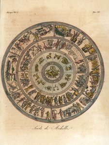 The Shield of Achilles, used in his battle with Hector by Angelo (after) Monticelli