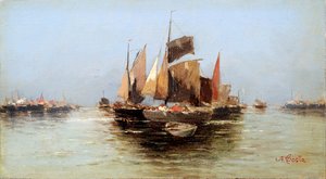 Sailing Boats by Angelo Maria Costa