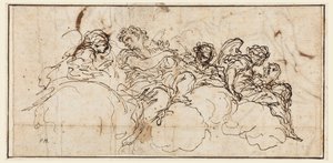 Group of Angels on a Cloud Bank