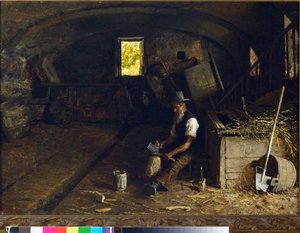 The wood splitter, 1881-84 by Angelo Morbelli