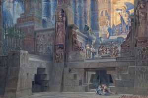 Set design for the Opera Aida by Giuseppe Verdi
