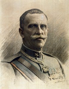 Portrait of the King of Italy Vittorio Emanuele III by Angelo Vernazza
