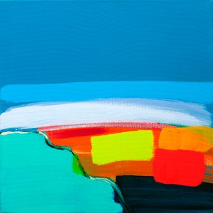 Lime and Red Landscape