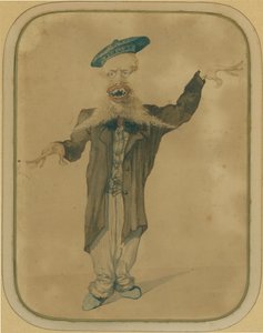 Caricature of Telemaco Signorini returning from Paris, c.1884 by Angiolo Tricca