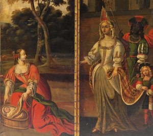Four-Fold Double-Sided Screen by Anglo Flemish School
