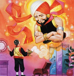 Aladdin and his Wonderful Lamp by Angus McBride