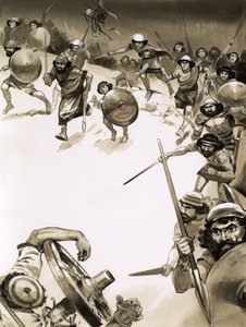 Ancient Britons Attacking Romans (?) by Angus McBride