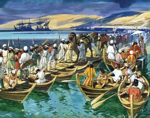 Bridge Built by King Darius Across the Bosphorus by Angus McBride