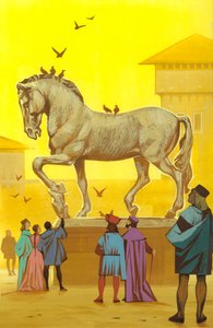 Clay statue of a horse constructed by Leonardo Da Vinci